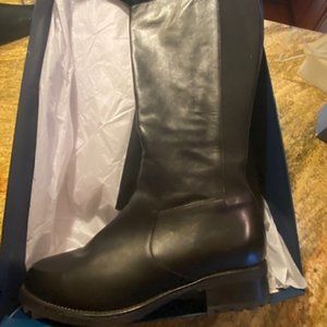 SAS  Womens Duchess WC (Wide Calf) Black Smooth Leather Boot 10M